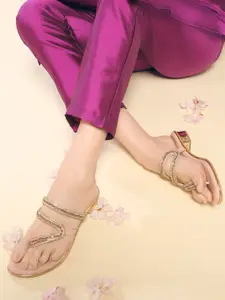 Inc 5 Women Embellished Ethnic Block Sandals