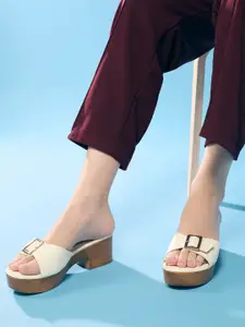 Inc 5 Party Women Buckles Platform Heels Sandals