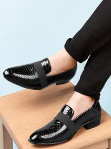 Bxxy Men Solid Synthetic Patent Regular Mojaris