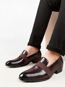 Bxxy Men Solid Synthetic Patent Regular Mojaris