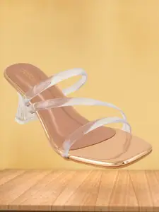 DressBerry Solid Block Heels with Buckles