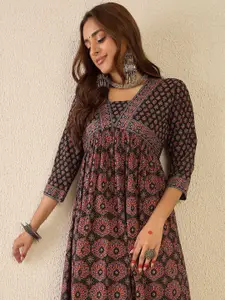 Indo Era Women Ethnic Motifs Printed Straight Kurta
