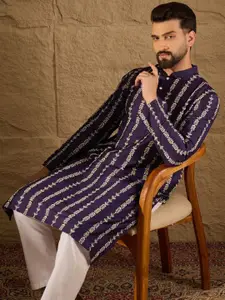 House of Pataudi Men Printed Straight Kurta