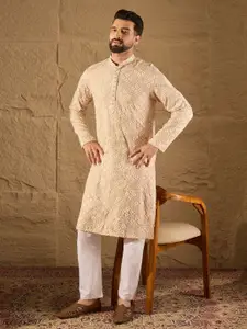 House of Pataudi Embroidered Straight Kurta
