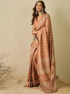 Saree mall Ethnic Motifs Printed Bagru Ready to Wear Sarees