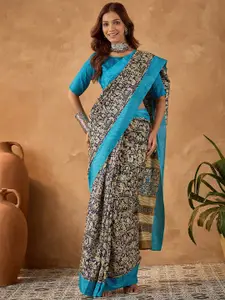 Saree mall Kalamkari Block Print Ready to Wear Sarees