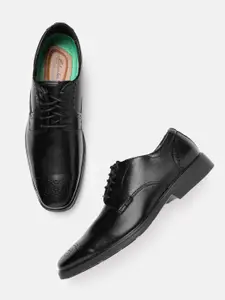 Clarks Men Leather Perforated Formal Half Brogues