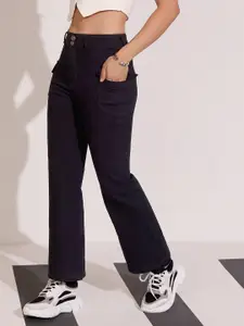 DOLCE CRUDO Women Bootcut High-Rise Stretchable Jeans