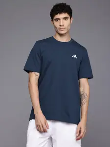 ADIDAS Men Solid Pure Cotton T-shirt