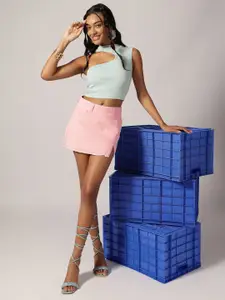 Belliskey Denim A-Line Mini Skirt