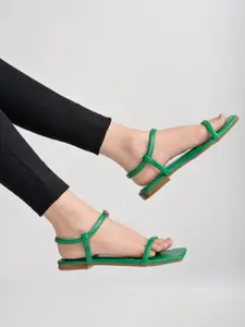 Stylestry Women Open Toe Flats with buckles