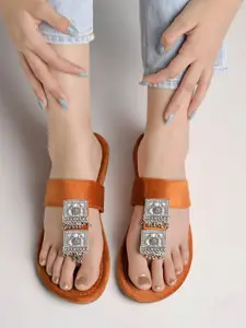 Stylestry Women Embellished Open Toe Flats