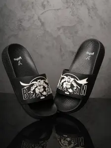 yoho Men Batman Printed Rubber Sliders