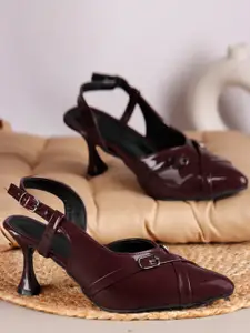 Try Me Women Pointed Toe Stiletto Sandals Heel with Backstrap