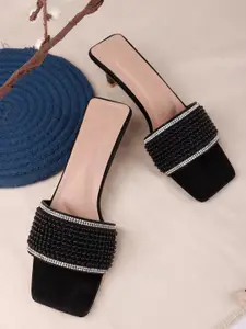 Try Me Women Embellished Kitten Heel Sandals with Western - Embellished