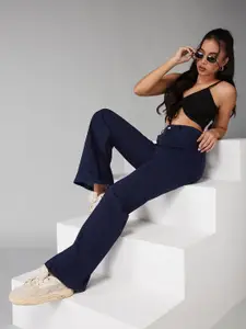 DOLCE CRUDO Women Bootcut High-Rise Stretchable Jeans