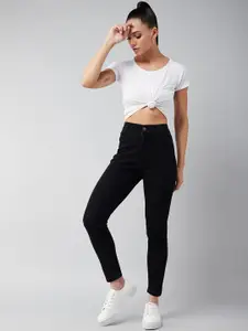 DOLCE CRUDO Women Skinny Fit High-Rise Stretchable Jeans