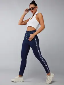 DOLCE CRUDO Women Skinny Fit High-Rise Stretchable Jeans