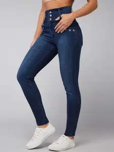 DOLCE CRUDO Women Skinny Fit High-Rise Stretchable Jeans