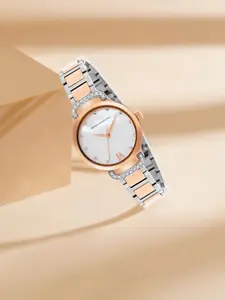 French Connection Women Embellished Dial & Stainless Steel Style Analogue Watch FCH7RTM