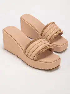 TRYME Women Embellished Wedge Sandals