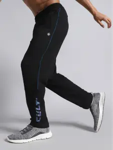 CULT Men Black Dance Brand Carrier Trackpants