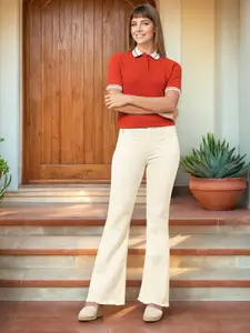 U.S. Polo Assn. Women Flared High-Rise Stretchable Jeans