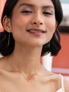 SHAYA Starry Night Earrings & Necklace Matching Set Crafted In Gold Plated 925 Silver