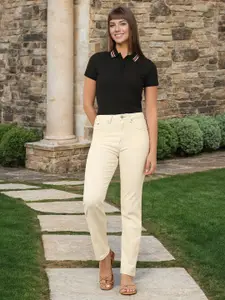 U.S. Polo Assn. Women Straight Fit High-Rise Stretchable Jeans