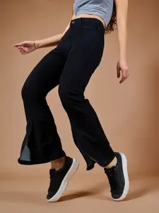 BAESD Women Bootcut High-Rise Heavy Fade Stretchable Jeans