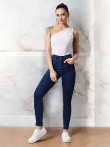 BAESD Women Victoria Street Skinny Fit High-Rise Stretchable Jeans