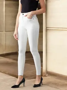 BAESD Women Skinny Fit High-Rise Light Fade Stretchable Jeans