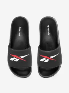 Reebok Men Vector Brand Logo Print Sliders