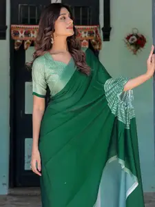 Satrani Solid Satin Saree