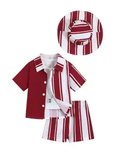 StyleCast x Revolte Boys Colourblocked Shirt With Shorts