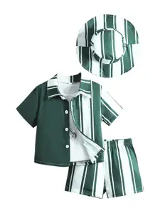 StyleCast x Revolte Boys Colourblocked Shirt With Shorts
