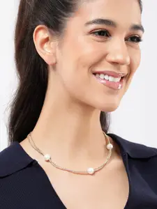 MANGO Mixed Double Beads Detailing Necklace