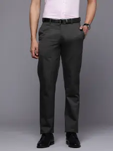 Louis Philippe Men Pure Cotton Slim Fit Formal Trousers