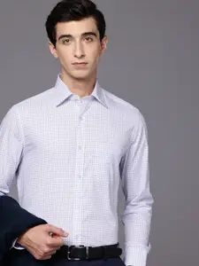 Louis Philippe Classic Fit Micro Checked Pure Cotton Formal Shirt