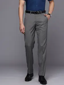 Louis Philippe Men Textured Formal Trousers