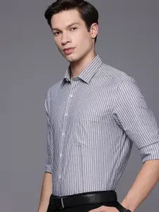 Louis Philippe Pure Cotton Slim Fit Striped Formal Shirt