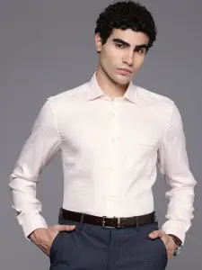 Louis Philippe Classic Self Checked Pure Cotton Formal Shirt