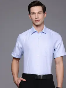 Louis Philippe Pure Cotton Self-Design Classic Fit Formal Shirt