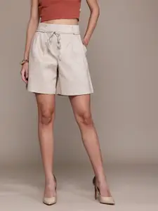MANGO Women High-Rise Belted Shorts