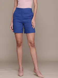 MANGO Women High-Rise Linen Shorts