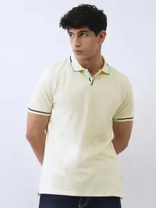 Urbano Fashion Men's White Solid Regular Fit Half Sleeve Cotton Polo T-Shirt