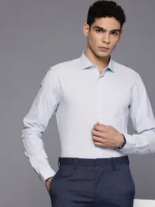 Louis Philippe Ath.Work Geometric Printed Super Slim Fit Formal Shirt