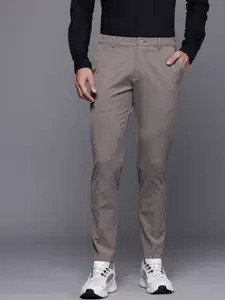 Louis Philippe Ath.Work Men Comfort Tapered Fit Smart Casual Chinos Trousers