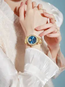 GIORDANO Women Round Dial & Stainless Steel Straps Analogue Watch GZ-60086-22