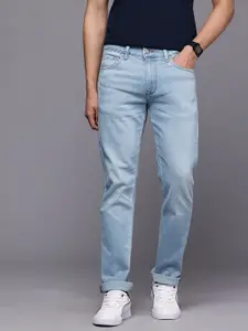 Louis Philippe Jeans Men Slim Fit Mid-Rise Light Fade Stretchable Jeans